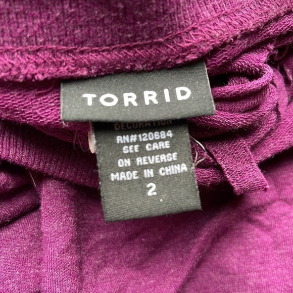 Torrid braided back womens long sleeve top size 2 MC - Picture 4 of 5